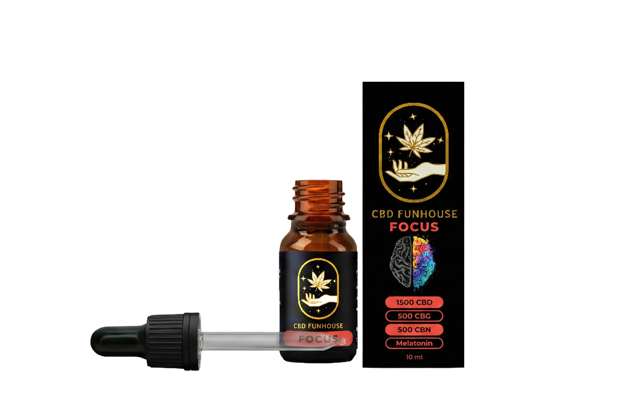 CBD FUNHOUSE 25% Tinctură FOCUS (2500mg) 10ml - imagine 2